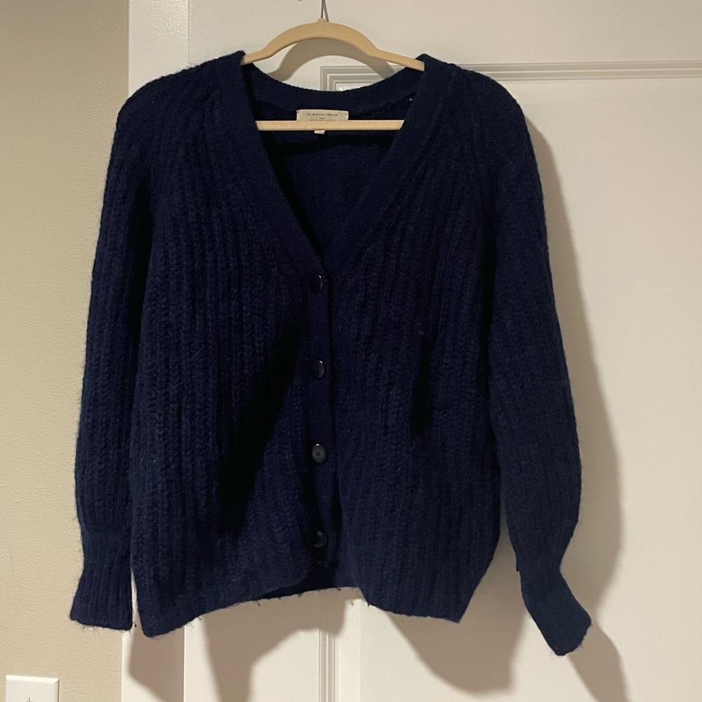 Sézane Basile Cardigan - Navy Blue